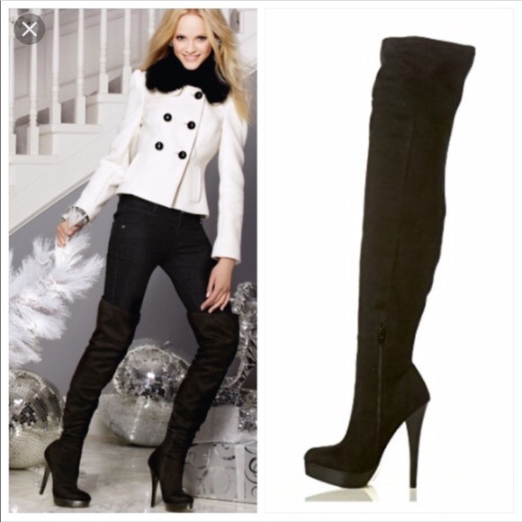 bebe thigh high boots